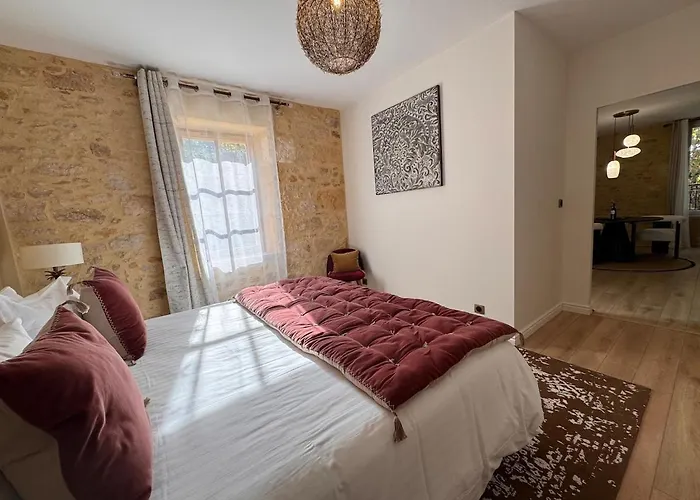 公寓 Le Majoral Quiet 5 Mins Walking From Historic Town, Garden, Covered Terrace, Parking, Air Cond, Private Parking, Fiber 萨尔拉拉卡内达